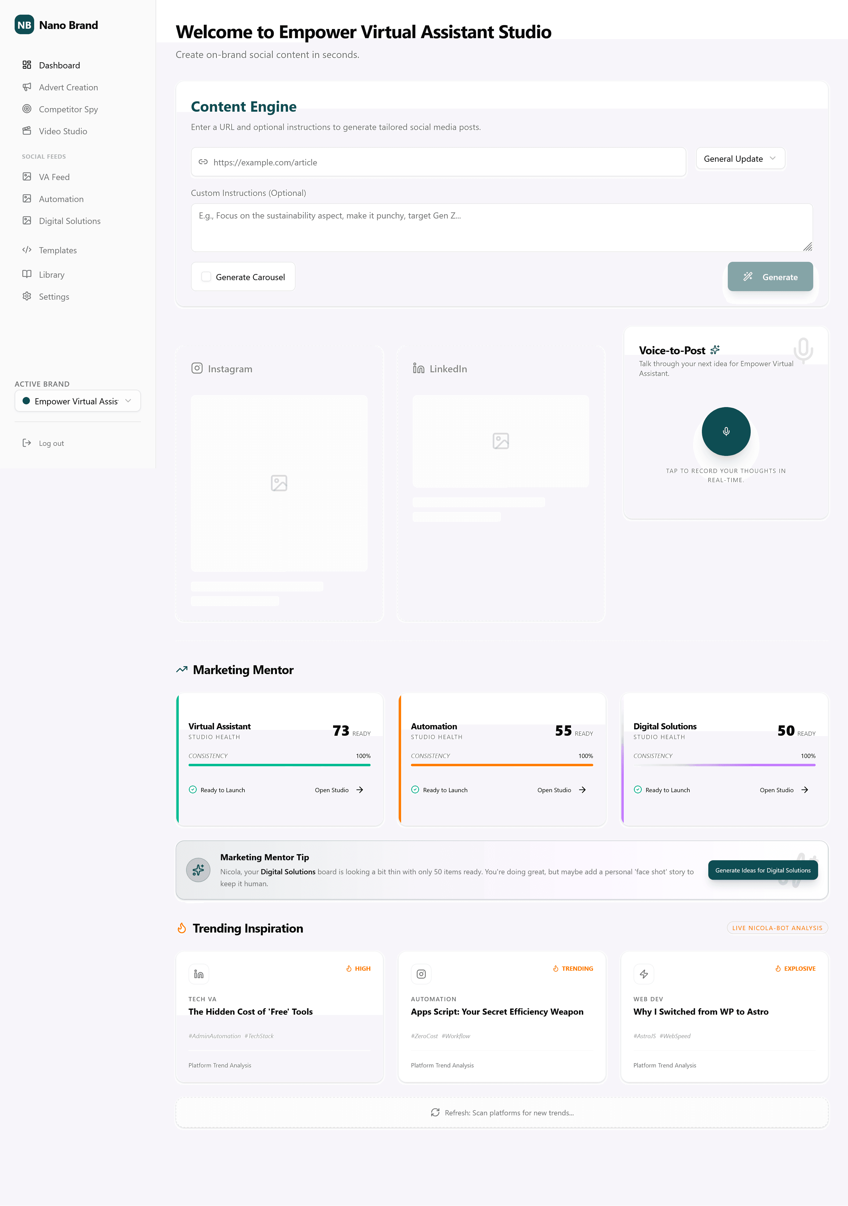 Nano Brand: The Multi-Brand AI Orchestrator gallery image 3