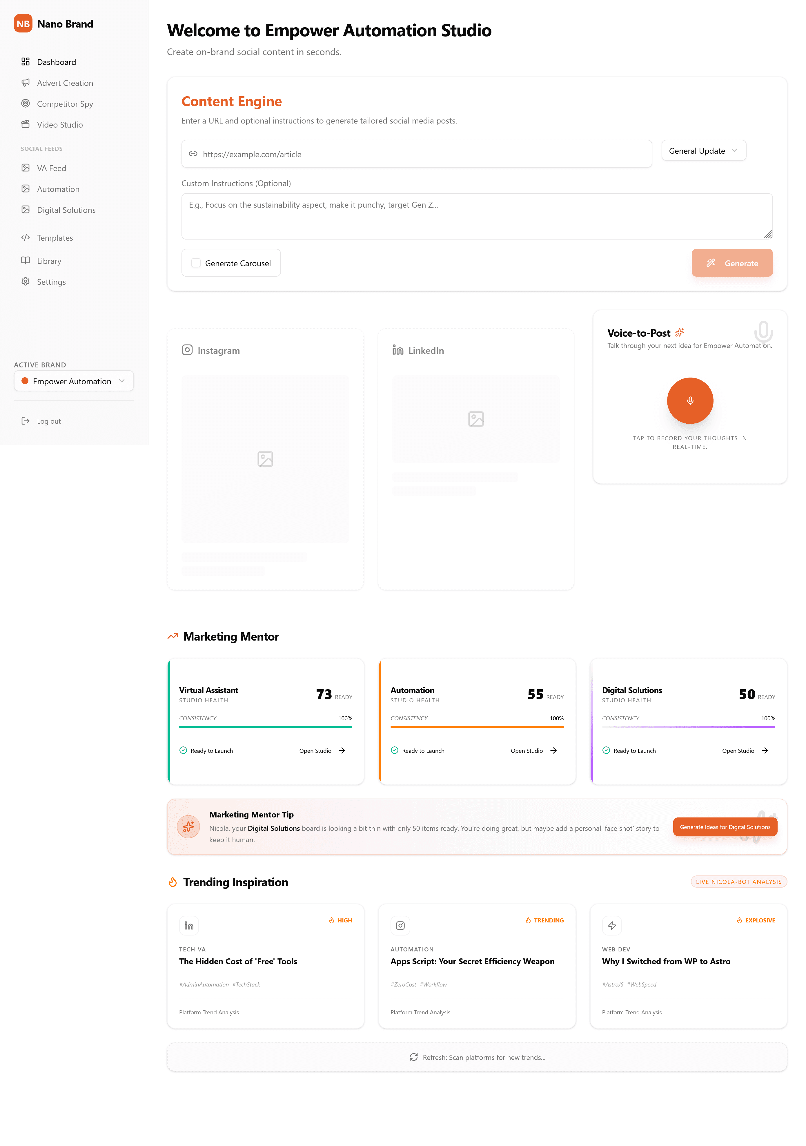 Nano Brand: The Multi-Brand AI Orchestrator gallery image 4
