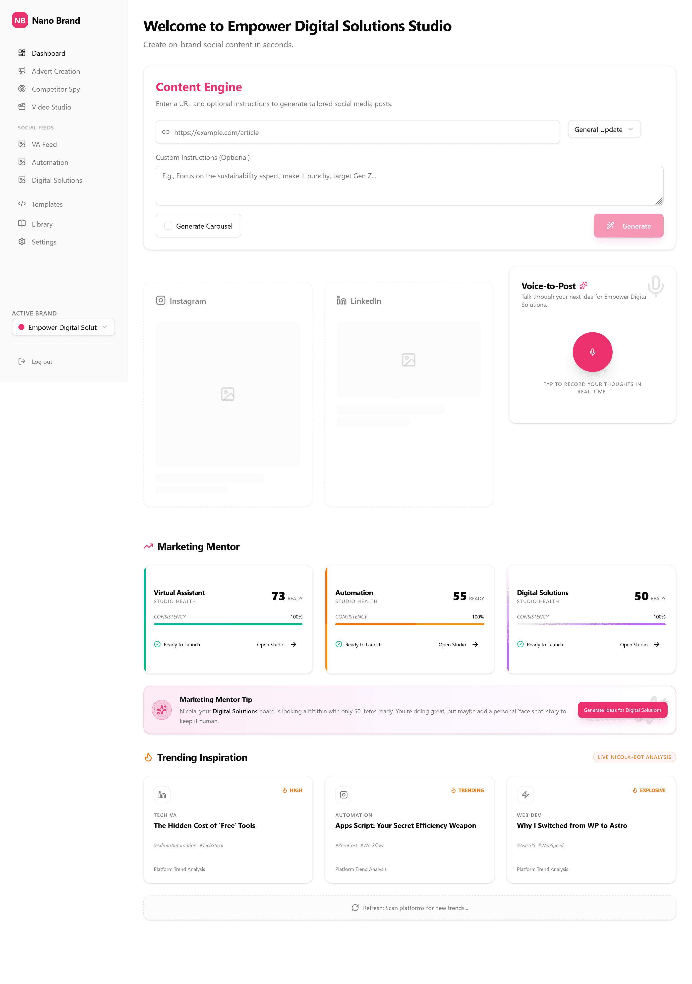 Nano Brand: The Multi-Brand AI Orchestrator gallery image 5